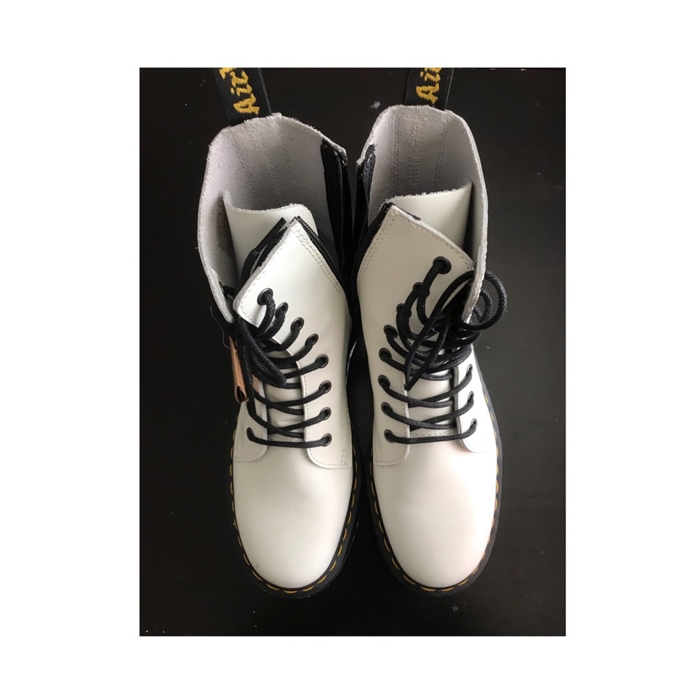 Dr. Martens White Jadon 8 Eye Boots